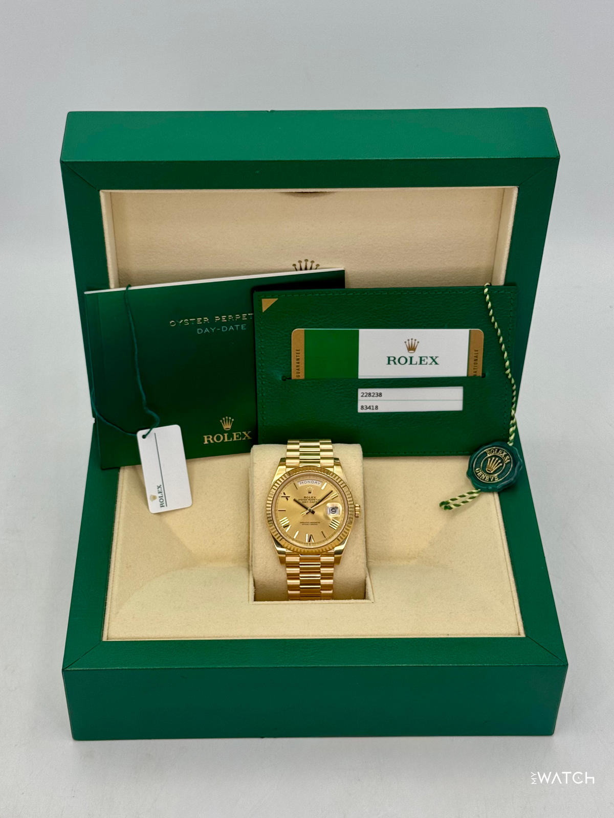 2018 Rolex Day-Date 40mm 228238 Presidential Champagne Dial