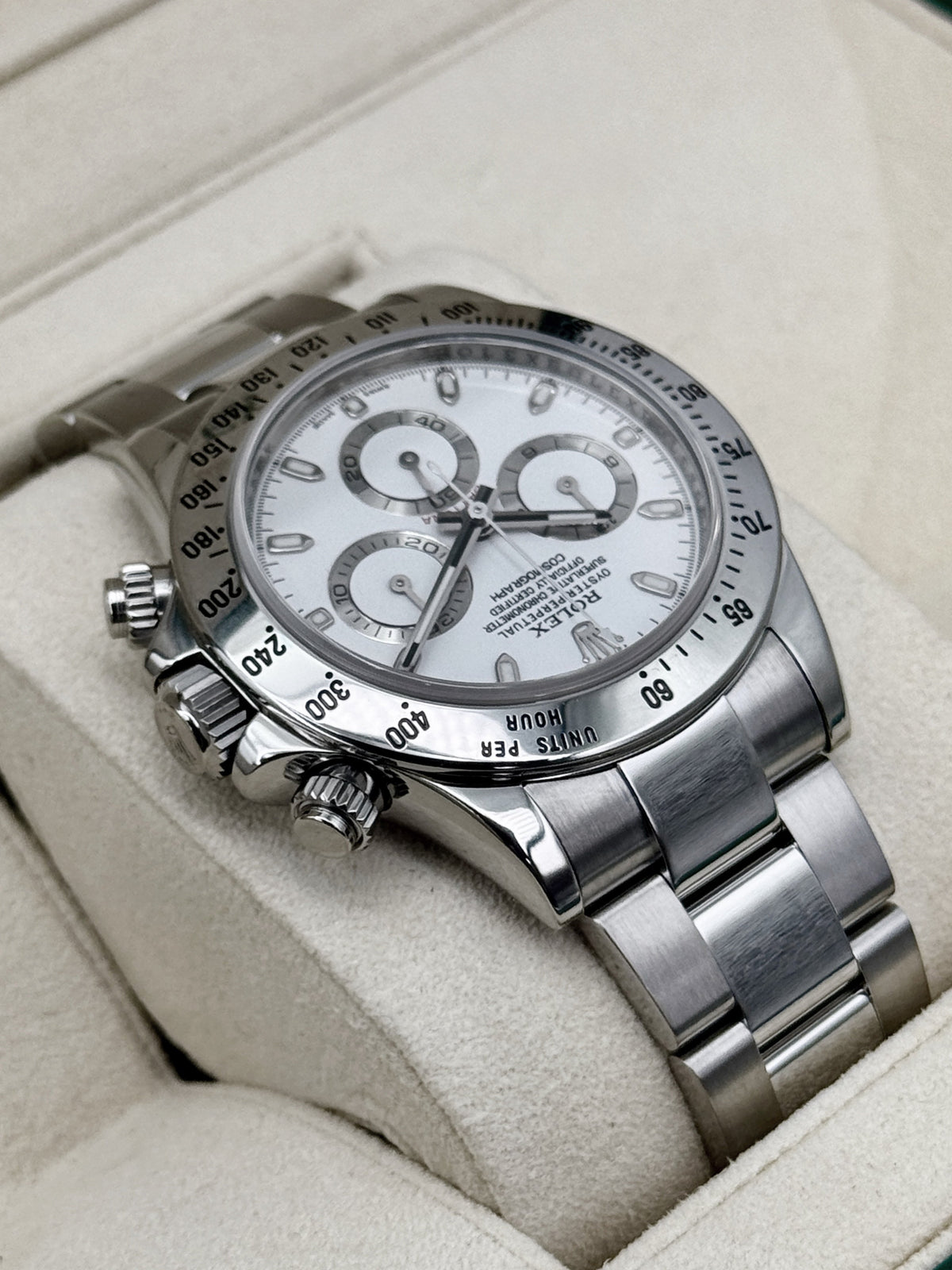 2015 Rolex Daytona 40mm 116520 Stainless Steel White Dial