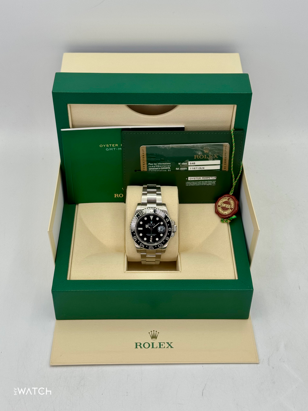 2012 Rolex GMT-Master II 40mm 116710LN Stainless Steel Black Dial