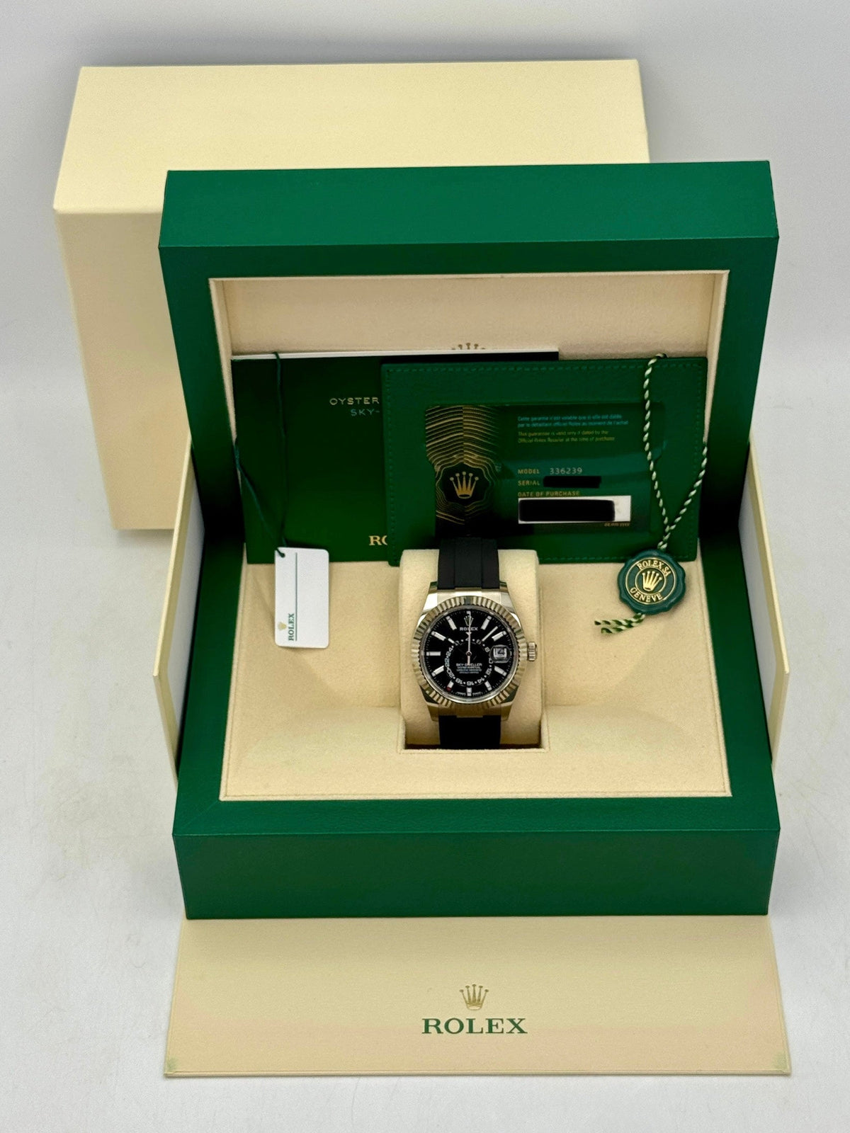 2024 Rolex Sky-Dweller 42mm 336239 White Gold Oysterflex Black Dial