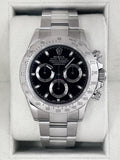 2011 Rolex Daytona 40mm 116520 Stainless Steel Black Dial