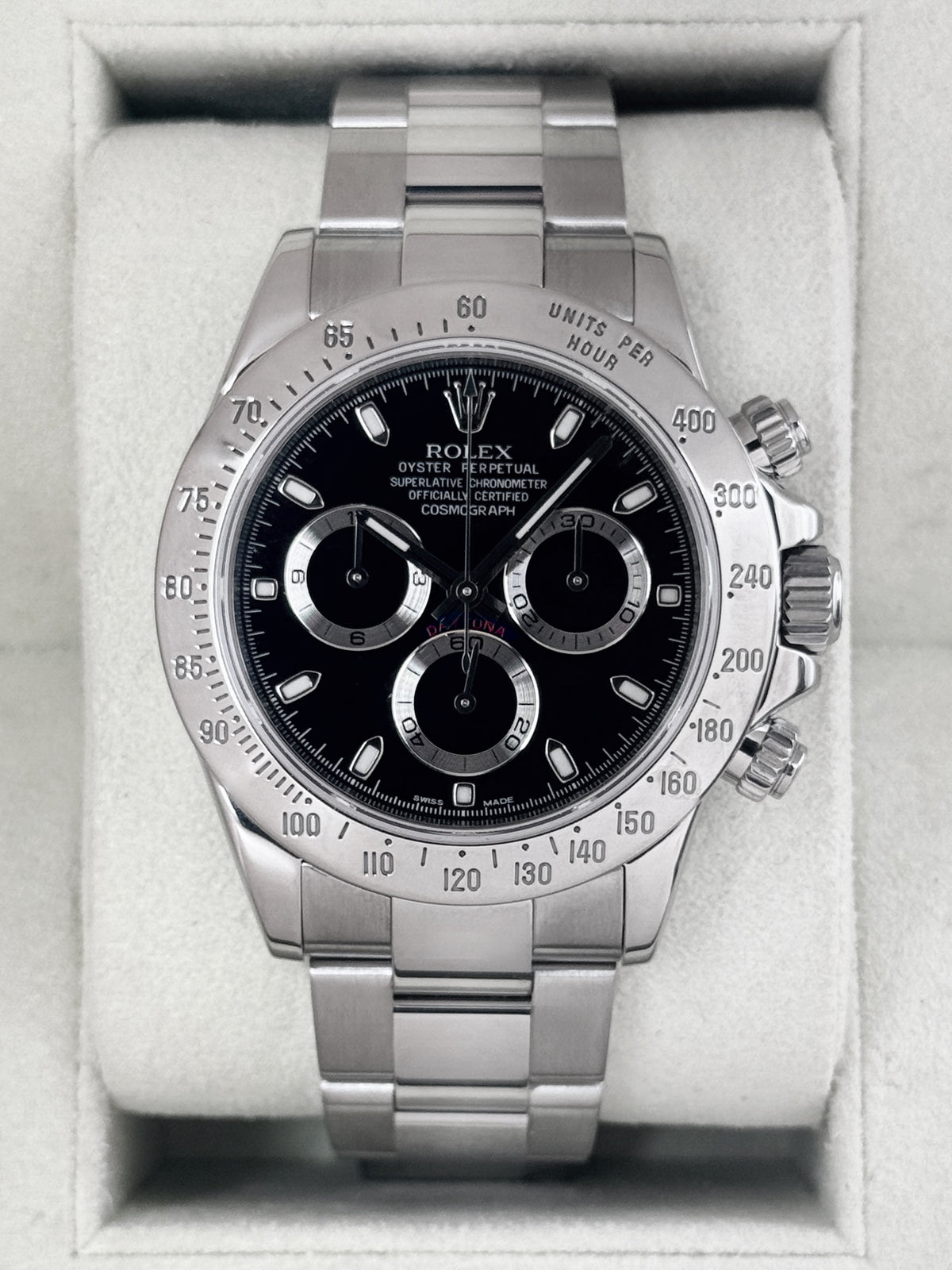 2011 Rolex Daytona 40mm 116520 Stainless Steel Black Dial
