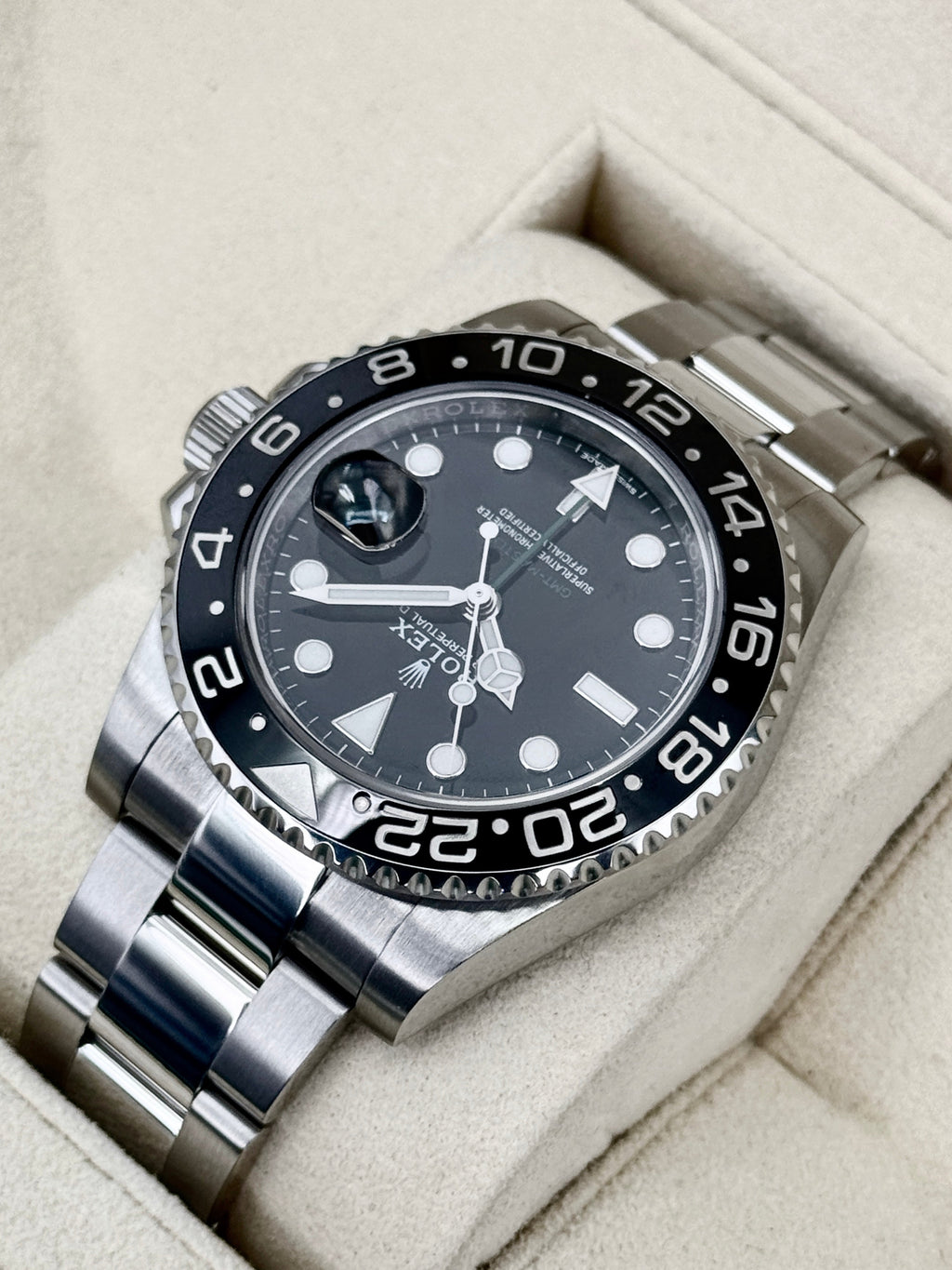 2018 Rolex GMT-Master II 40mm 116710LN Stainless Steel Black Dial