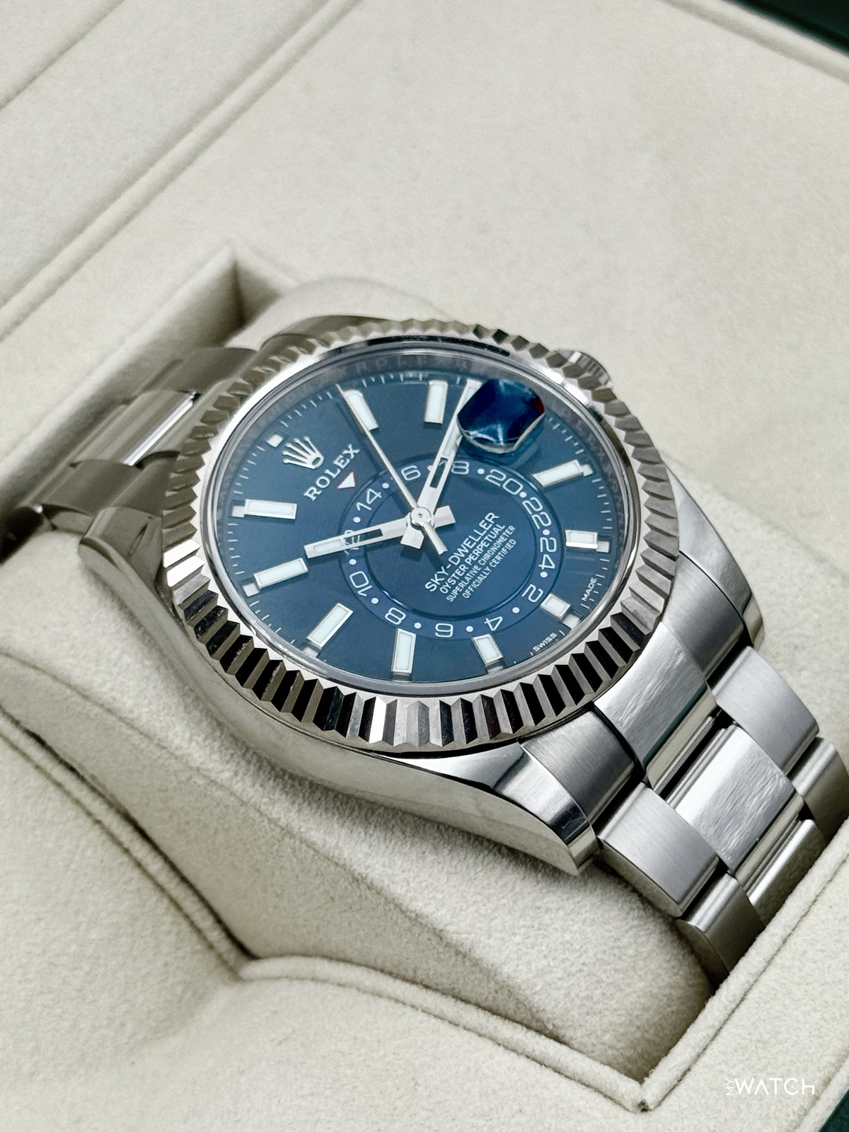 2017 Rolex Sky-Dweller 42mm 326934 Stainless Steel Oyster Blue Dial