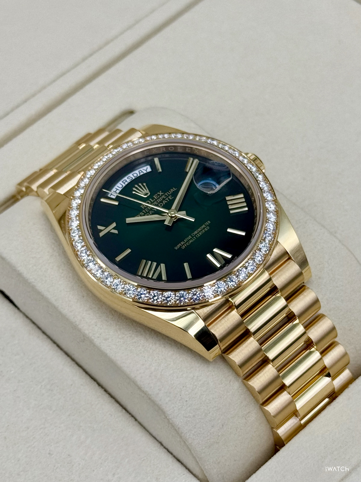 NEW 2026 Rolex Day-Date 40mm 228348RBR Presidential Green Dial