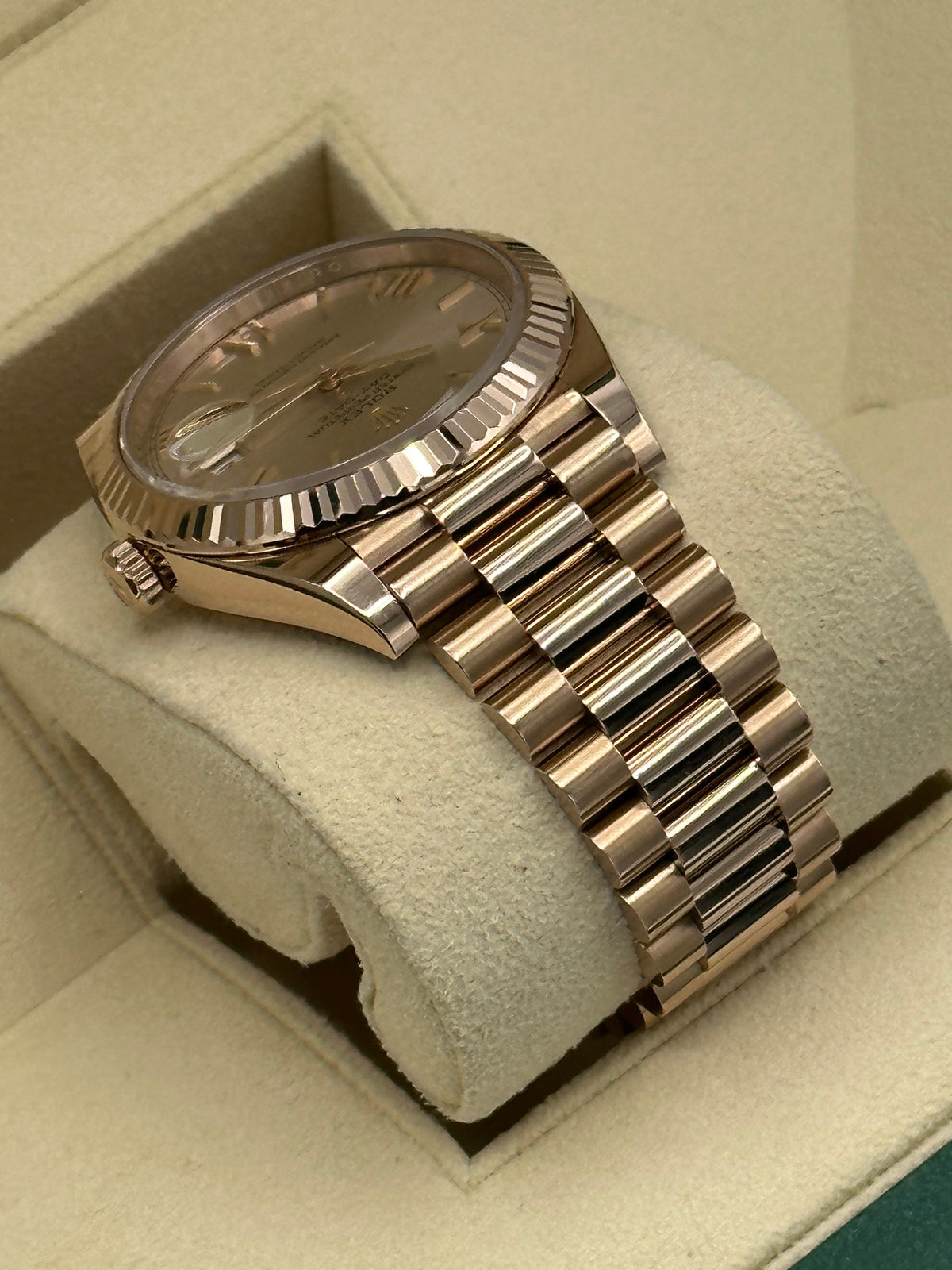 2021 Rolex Day-Date 40mm 228235 Presidential Rose Gold Sundust Dial