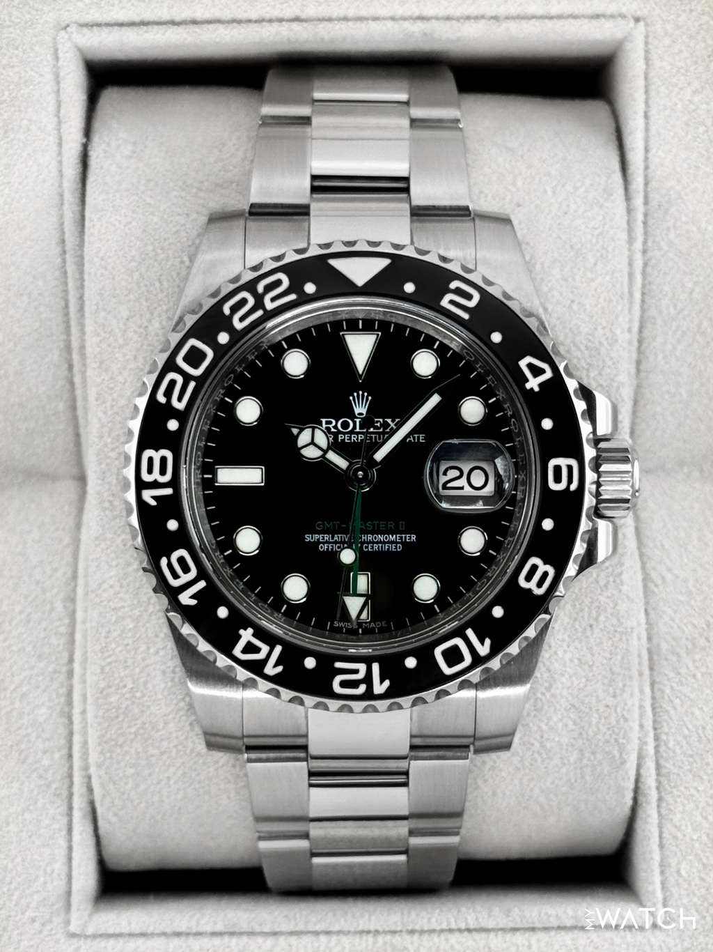 2016 Rolex GMT-Master II 40mm 116710LN Stainless Steel Black Dial