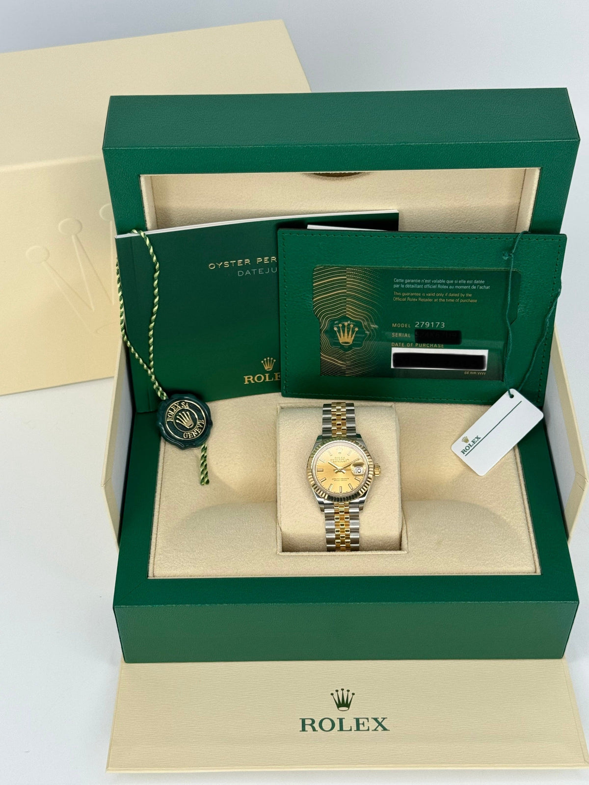 NEW 2025 Rolex Lady Datejust 28mm 279173 Jubilee Champagne Dial