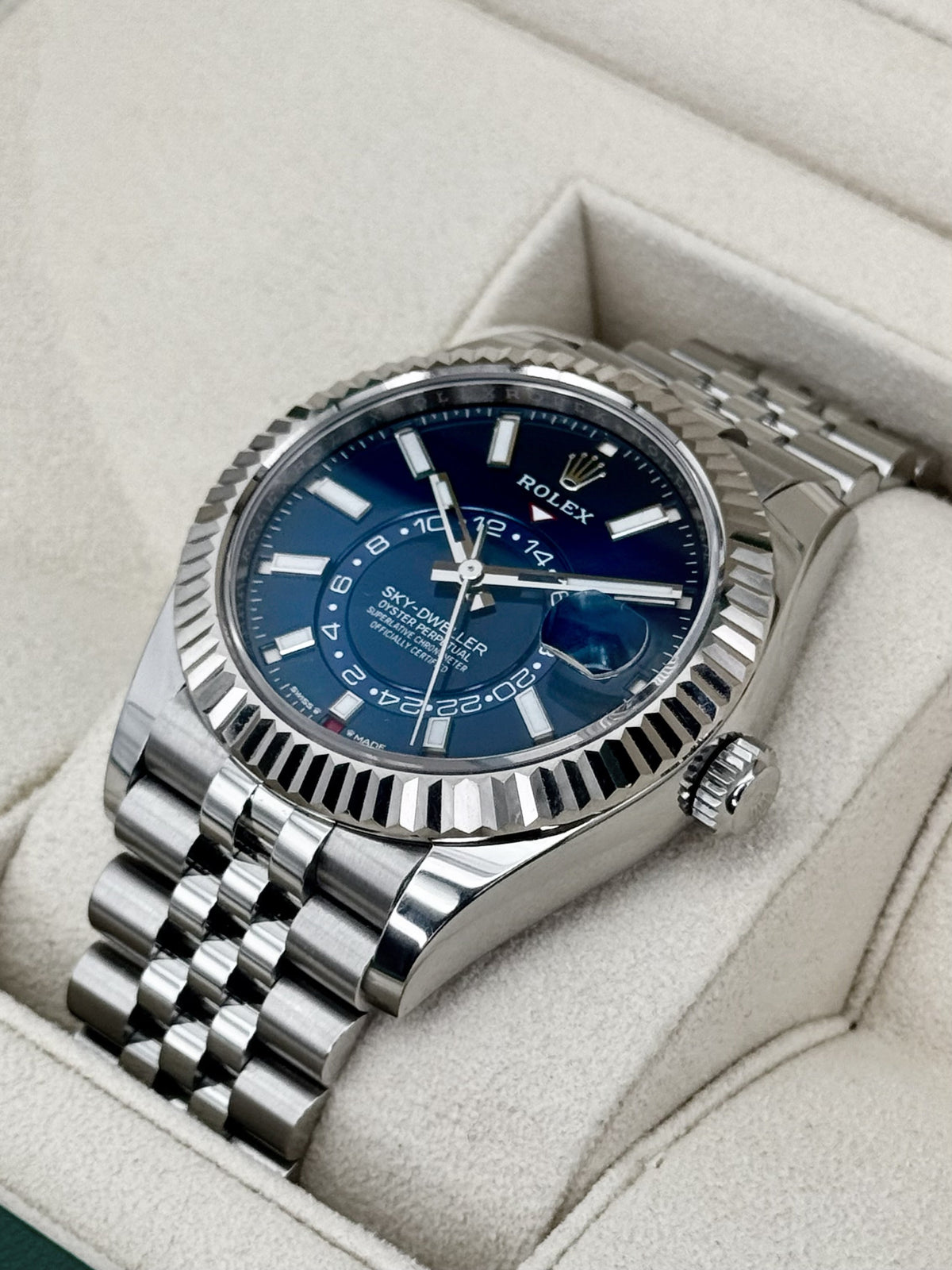 2023 Rolex Sky-Dweller 42mm 336934 Stainless Steel Jubilee Blue Dial