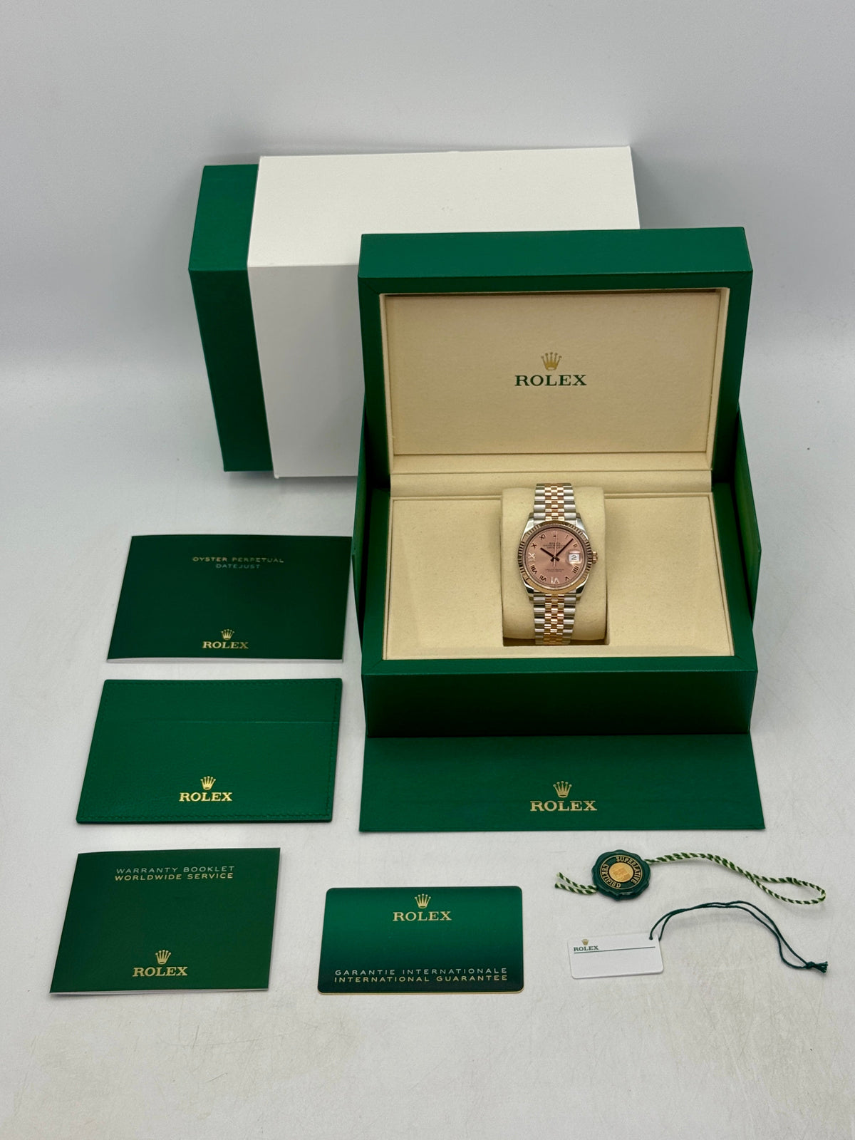 2025 Rolex Datejust 36mm 126231 Two-Tone Jubilee Rosé Diamond Dial