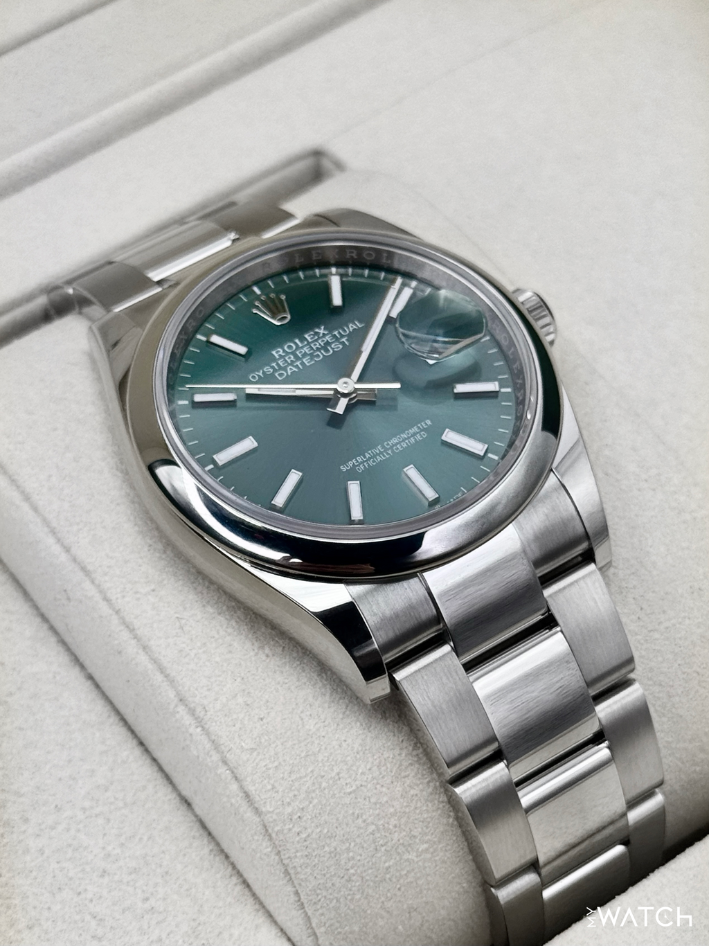 NEW 2026 Rolex Datejust 36mm 126200 Oyster Mint Green Dial