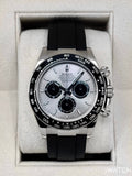 2023 Rolex Daytona 40mm 126519LN White Gold Oysterflex Silver Ghost Dial