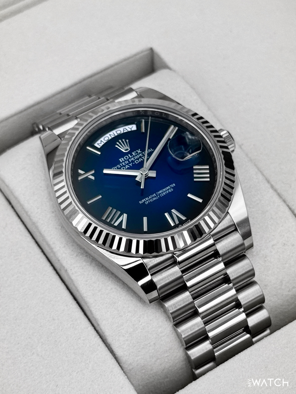NEW 2026 Rolex Day-Date 40mm 228239 Presidential Blue Ombre Dial