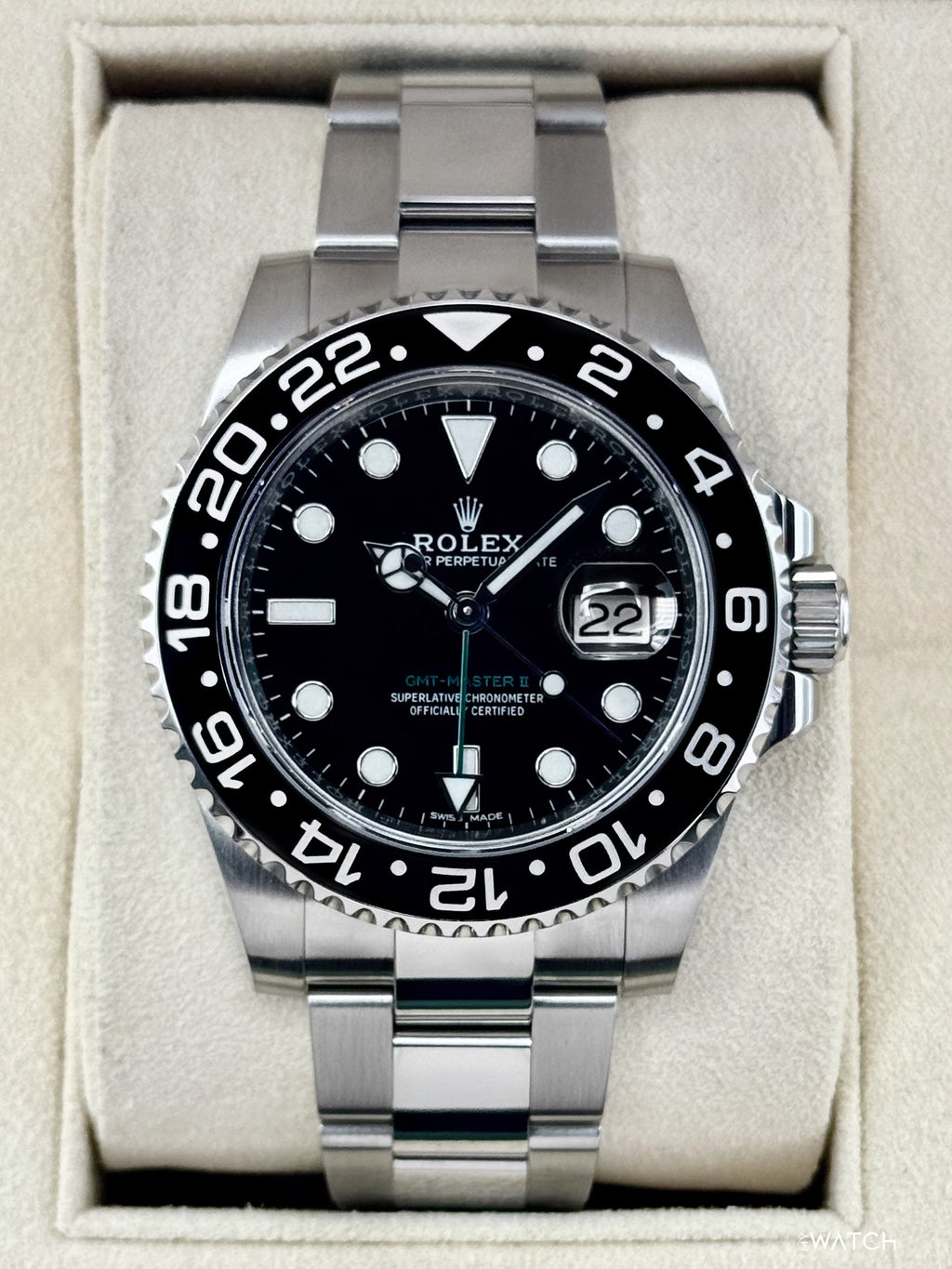 2018 Rolex GMT-Master II 40mm 116710LN Stainless Steel Black Dial