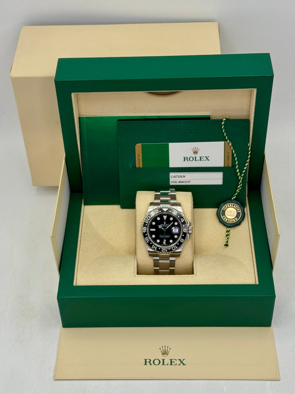 2017 Rolex GMT-Master II 40mm 116710LN Stainless Steel Black Dial