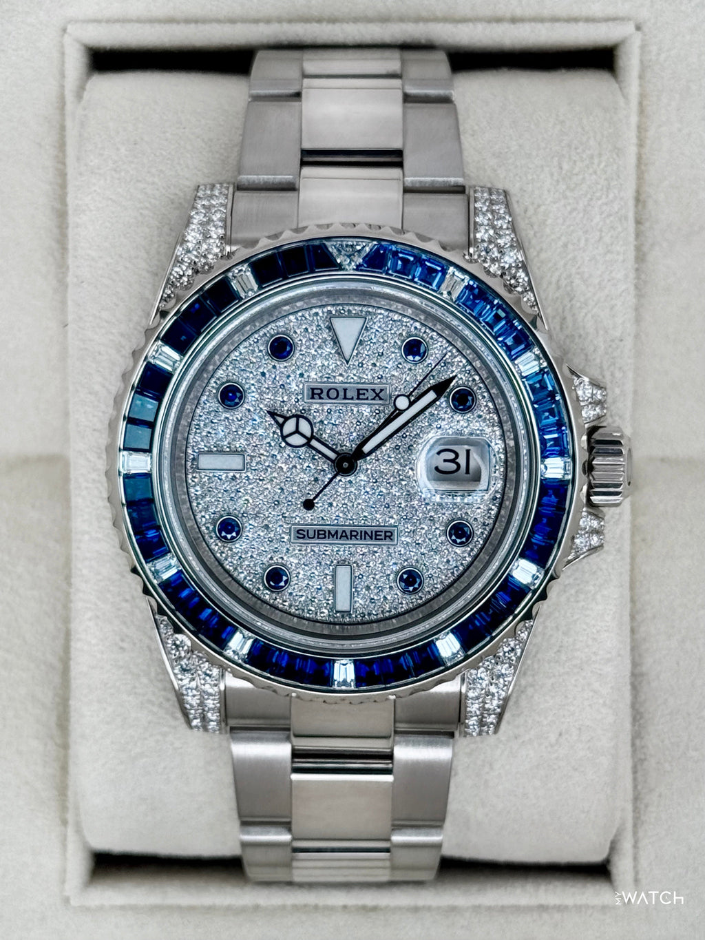 2019 Rolex Submariner 40mm 116659SABR White Gold Diamond Pave Dial