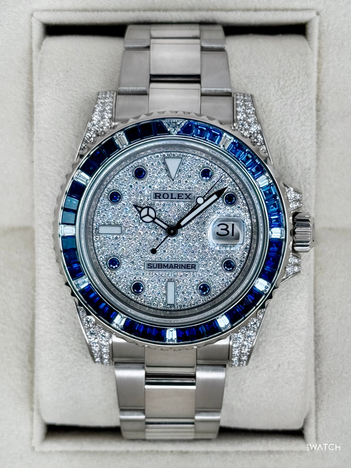 2019 Rolex Submariner 40mm 116659SABR White Gold Diamond Pave Dial