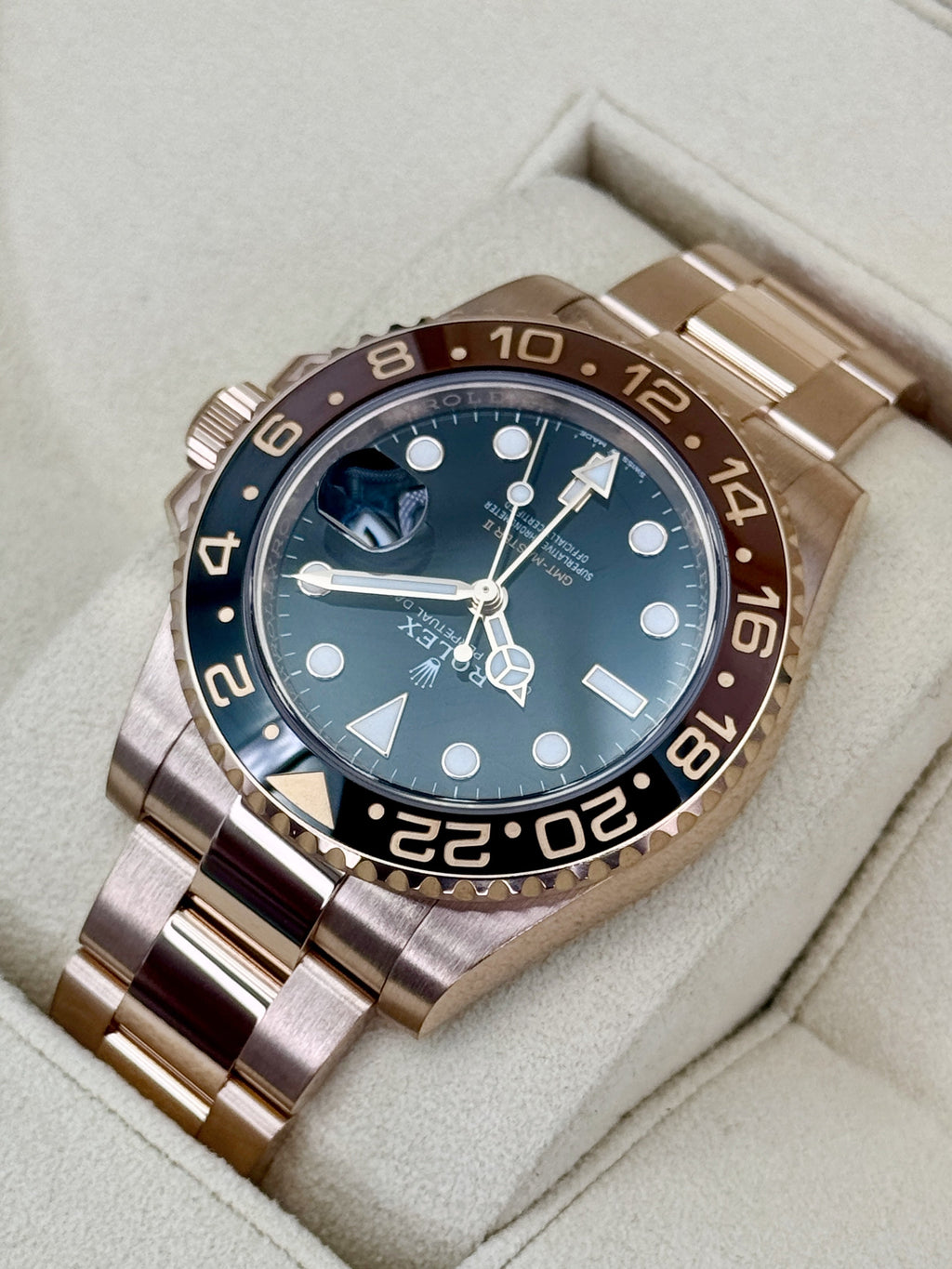 2024 Rolex GMT-Master II "Rootbeer" 40mm 126715CHNR Rose Gold
