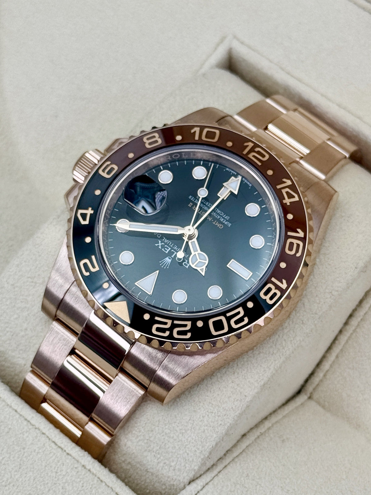 2024 Rolex GMT-Master II "Rootbeer" 40mm 126715CHNR Rose Gold