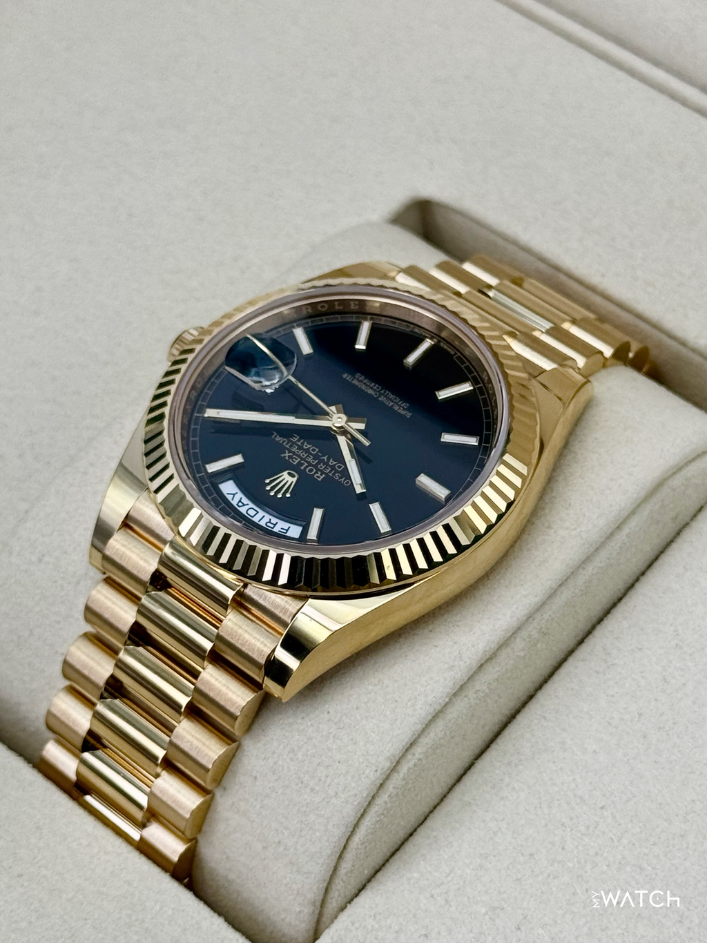 NEW 2026 Rolex Day-Date 40mm 228238 Yellow Gold Black Dial