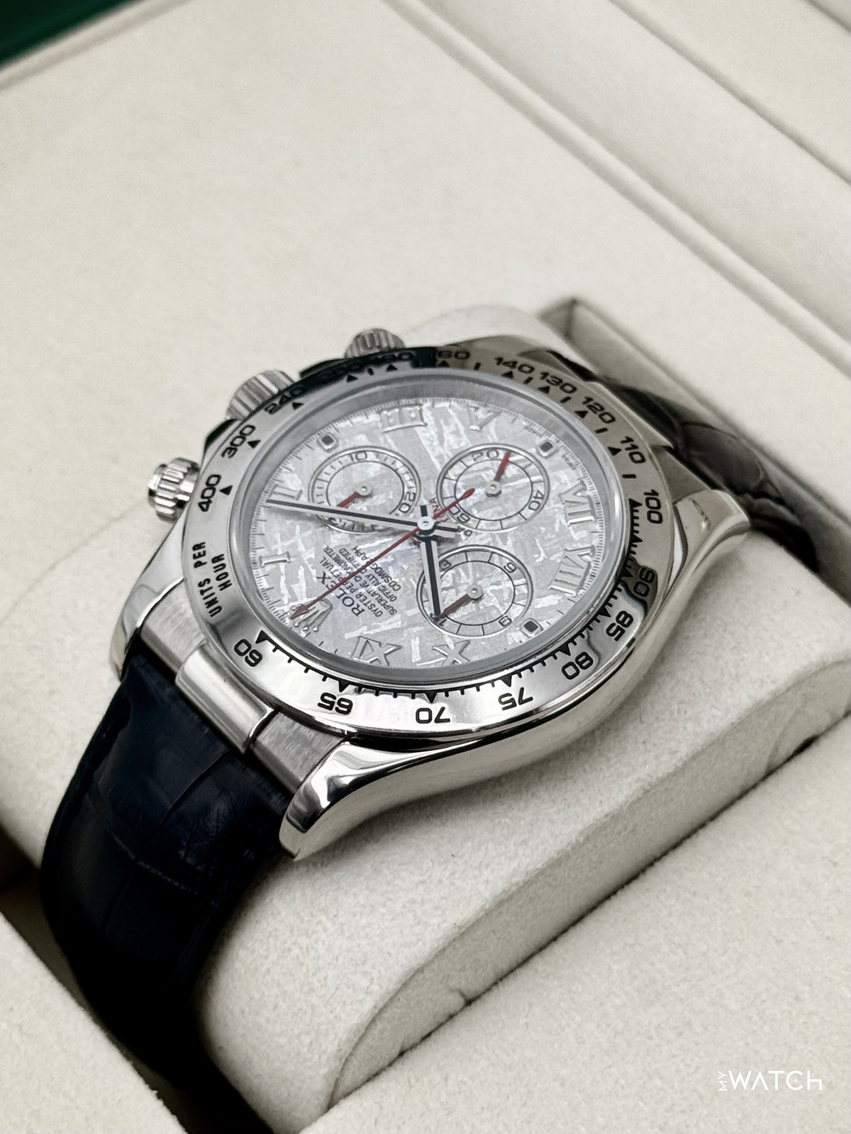2002 Rolex Daytona 40mm 116519 White Gold Meteorite Dial