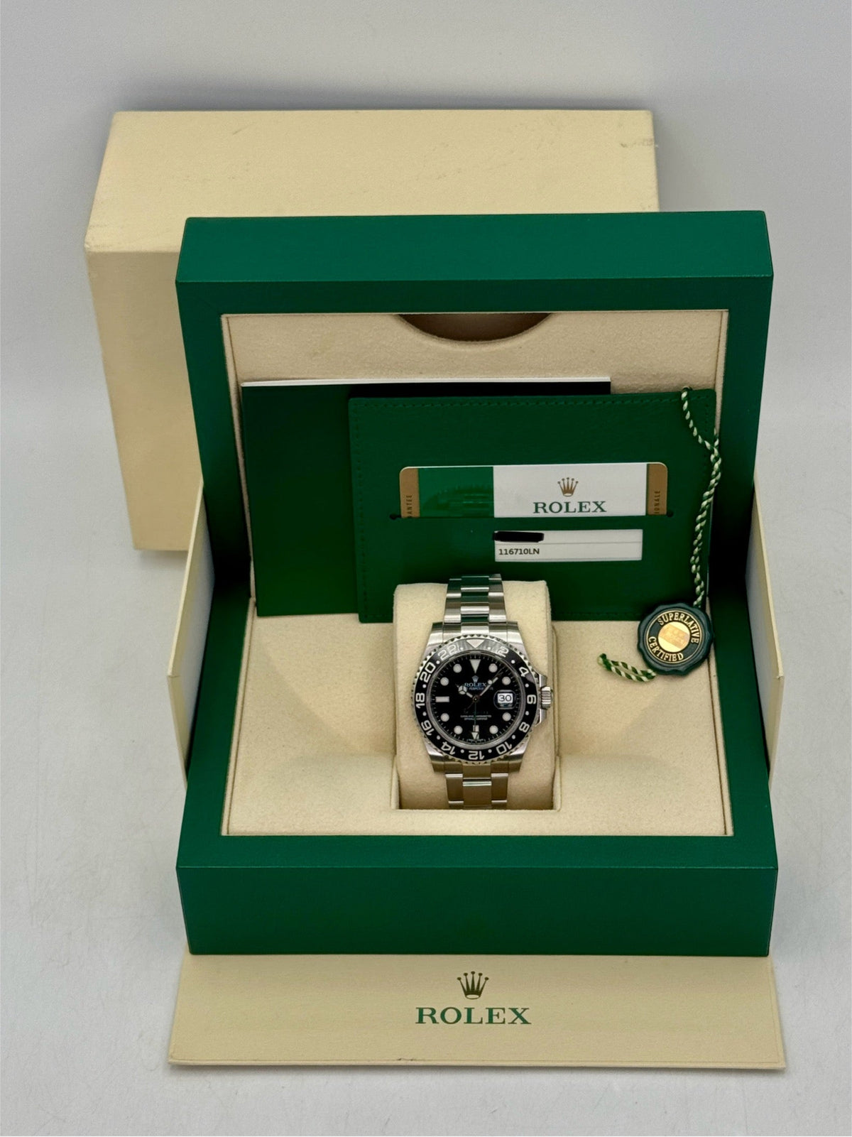 2016 Rolex GMT-Master II 40mm 116710LN Stainless Steel Black Dial