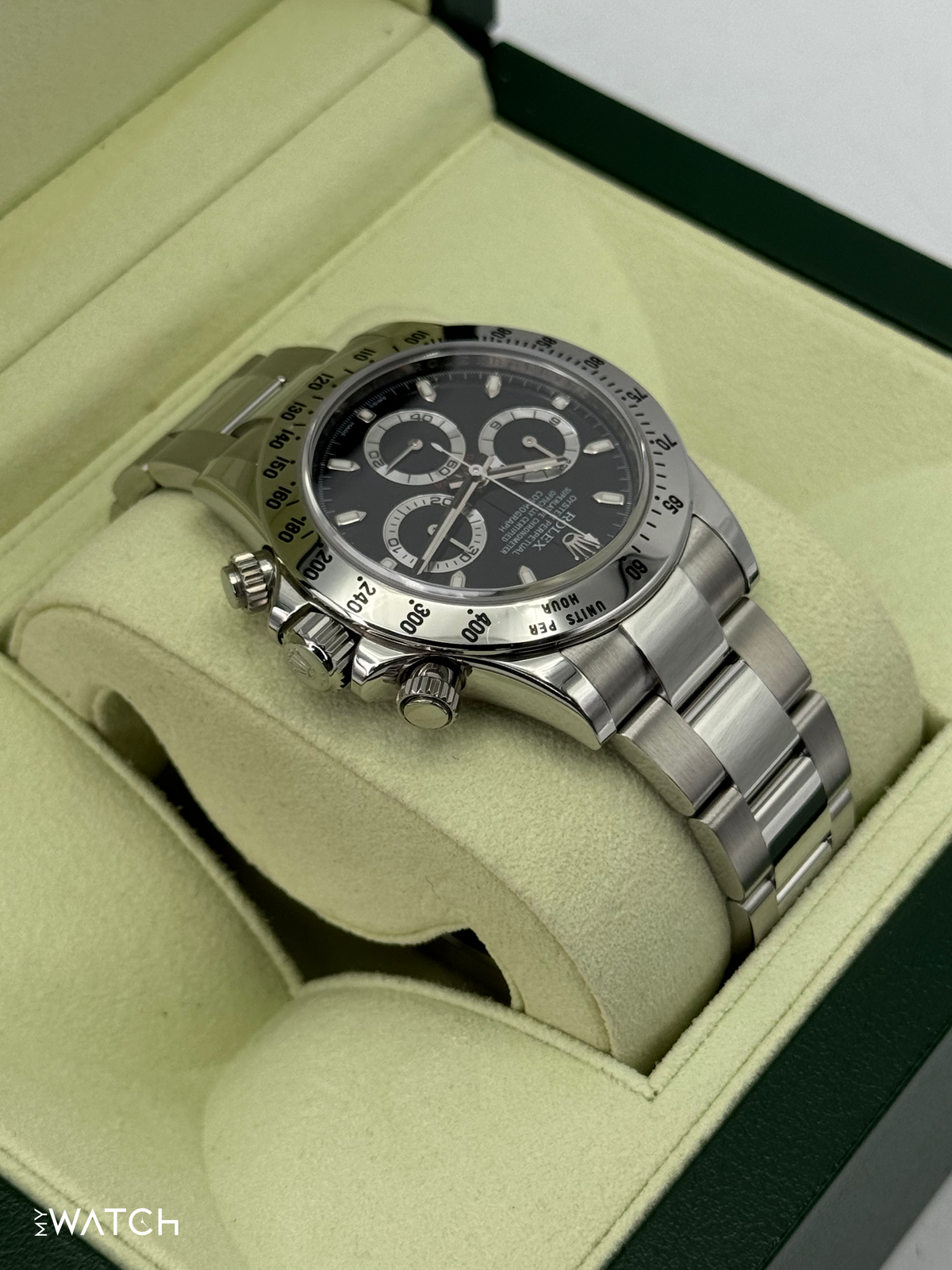 2013 Rolex Daytona 40mm 116520 Stainless Steel Black Dial