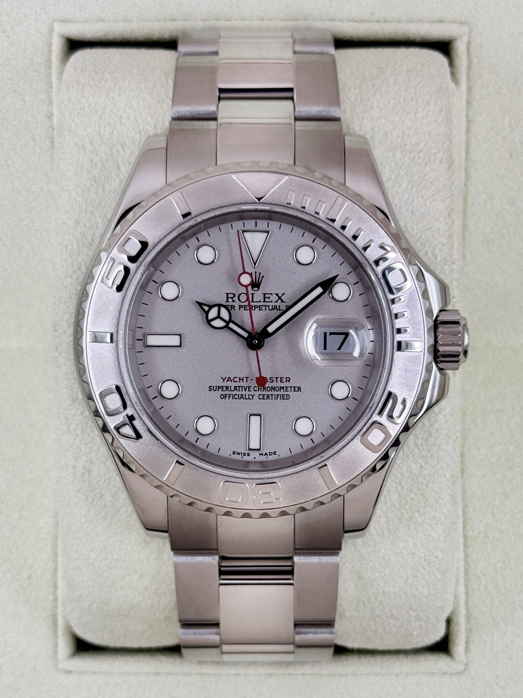 2005 Rolex Yacht-Master 40mm 16622 Platinum Bezel and Dial (Collectors Set)