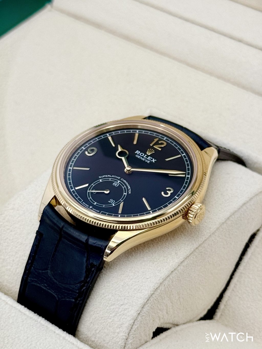 2025 Rolex 1908 39mm 52508 Yellow Gold Black Dial