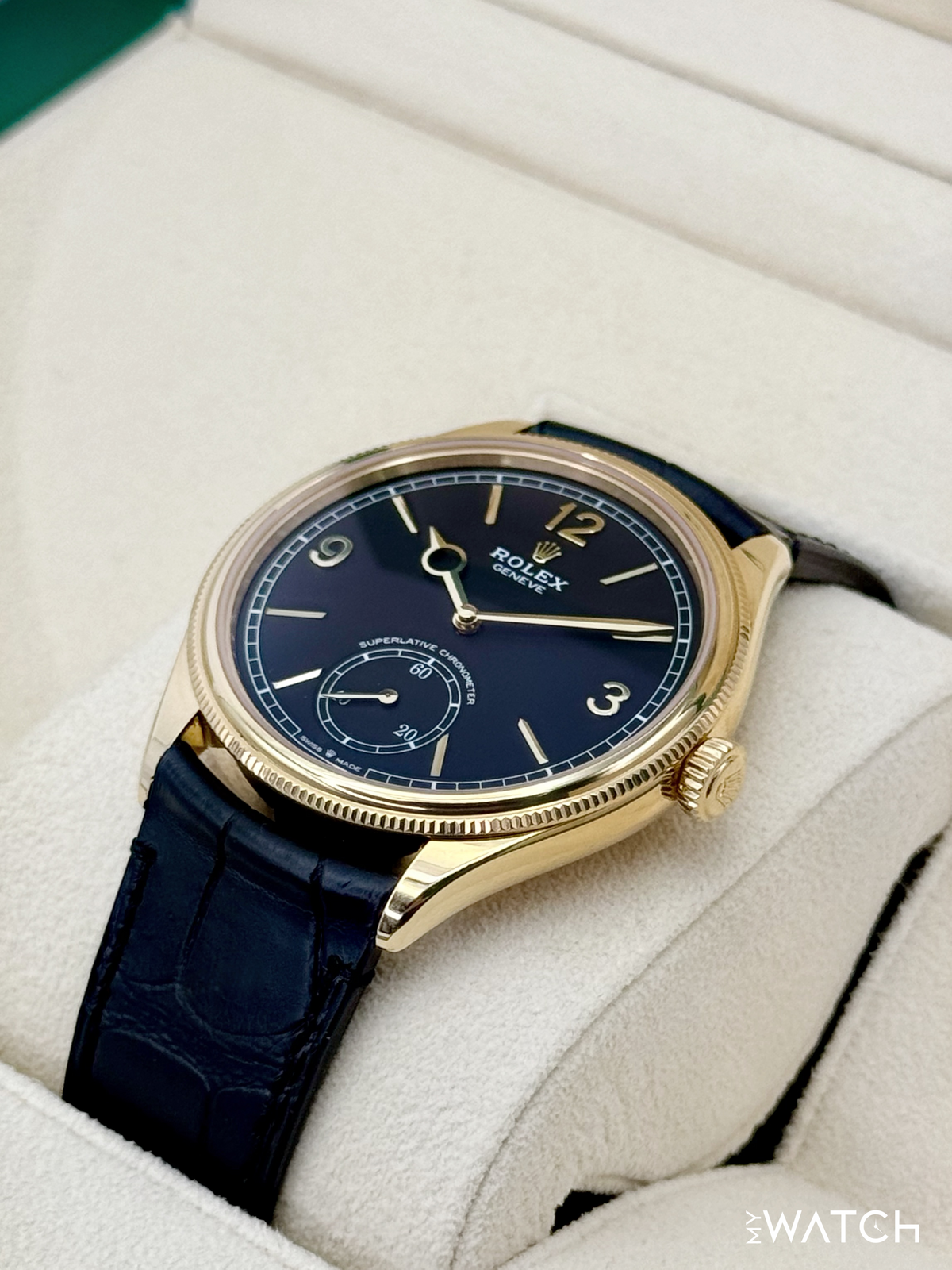 2025 Rolex 1908 39mm 52508 Yellow Gold Black Dial