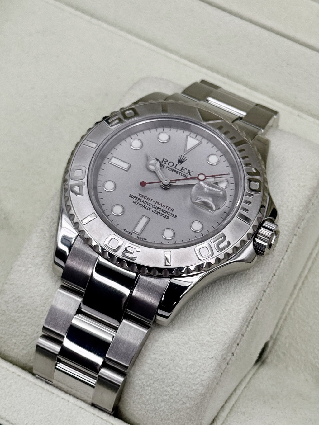2005 Rolex Yacht-Master 40mm 16622 Platinum Bezel and Dial (Collectors Set)