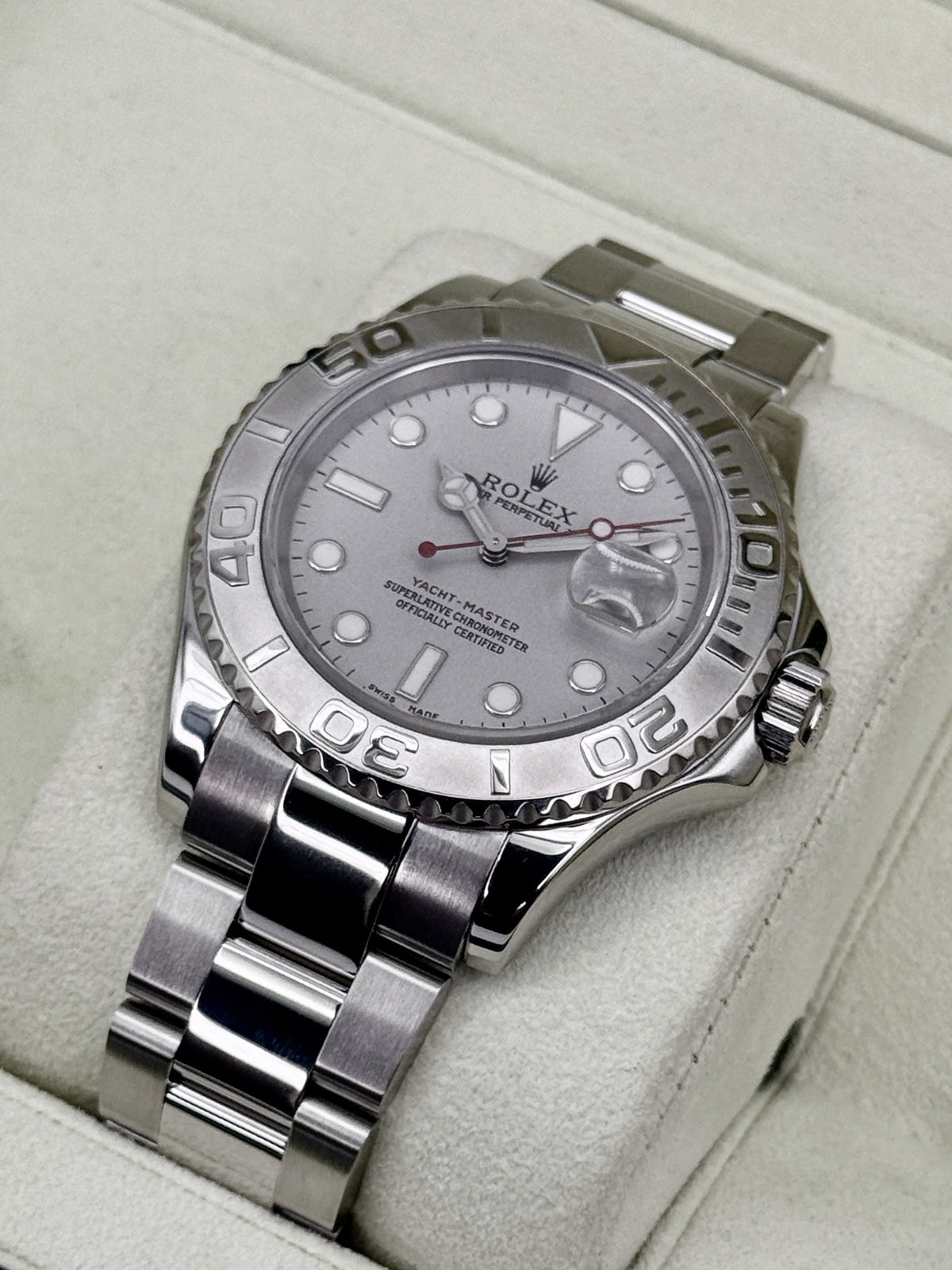 2005 Rolex Yacht-Master 40mm 16622 Platinum Bezel and Dial (Collectors Set)