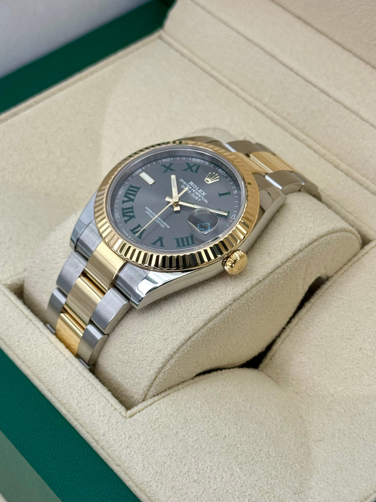 2022 Rolex Datejust 41mm 126333 Two-Tone Oyster Wimbledon Dial