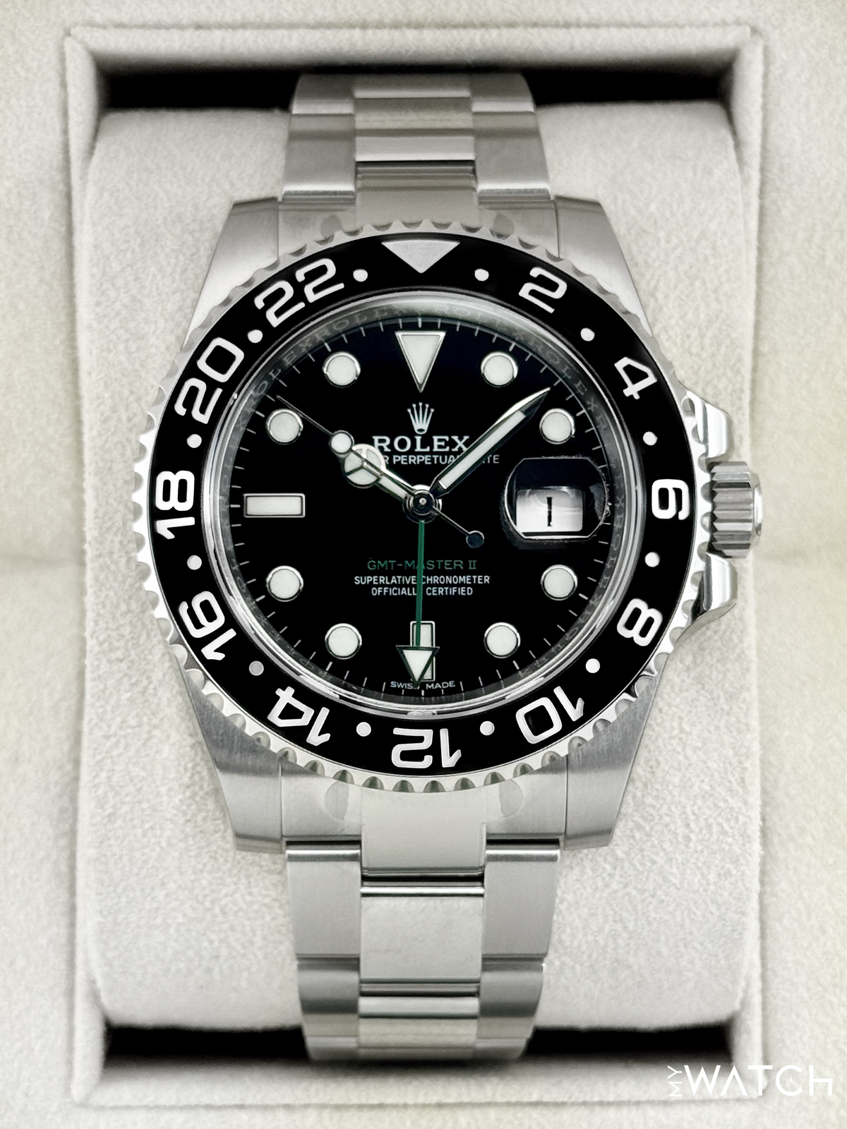 NEW OLD STOCK 2018 Rolex GMT-Master II 40mm 116710LN Black Dial (STICKERED)