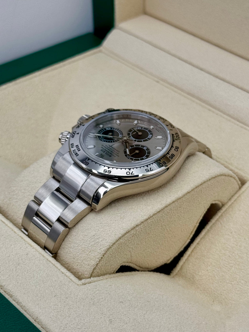 2021 Rolex Daytona "Ghost" 40mm 116509 White Gold Silver Dial