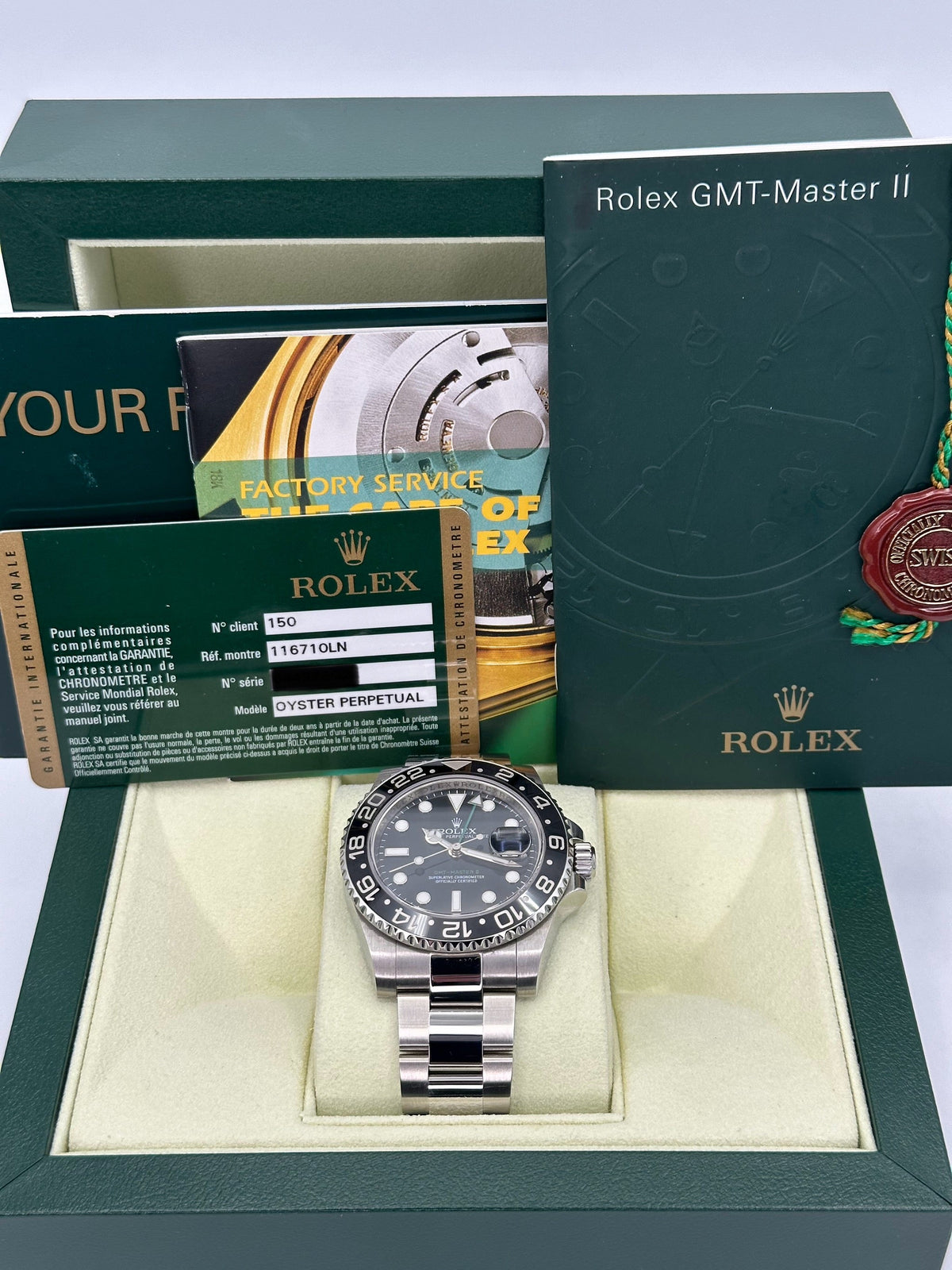 2011 Rolex GMT-Master II 40mm 116710LN Stainless Steel Black Dial