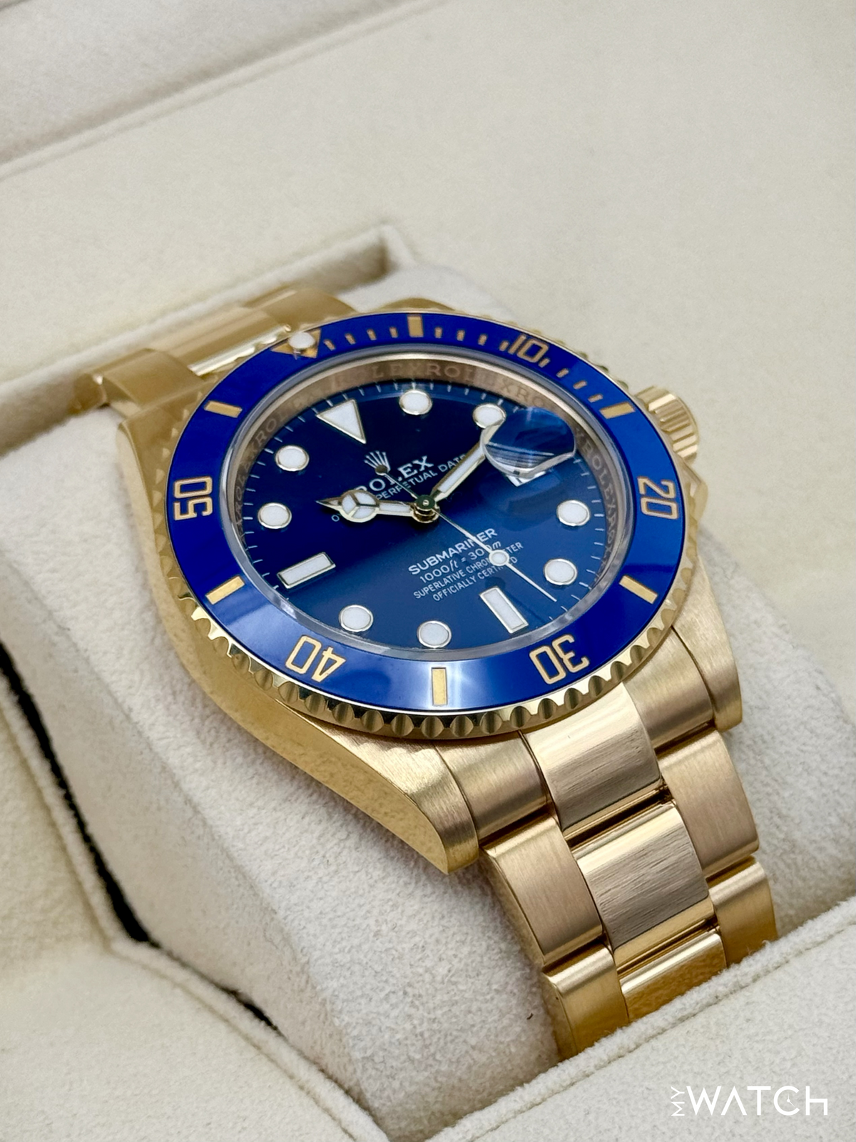 Rolex Submariner "Bluesy" 41mm 126618LB Yellow Gold Blue Dial