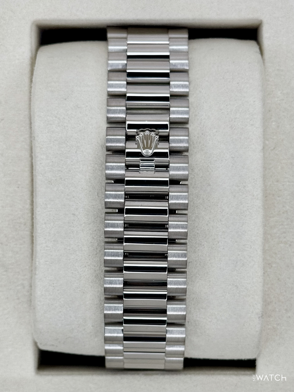 2025 Rolex Day-Date 40mm 228349RBR Presidential White Gold Blue Ombre Dial