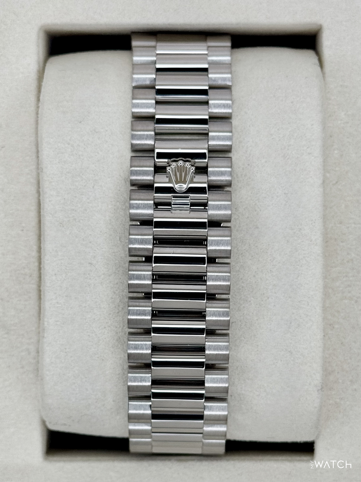 2025 Rolex Day-Date 40mm 228349RBR Presidential White Gold Blue Ombre Dial