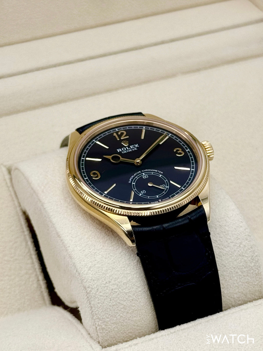 2025 Rolex 1908 39mm 52508 Yellow Gold Black Dial