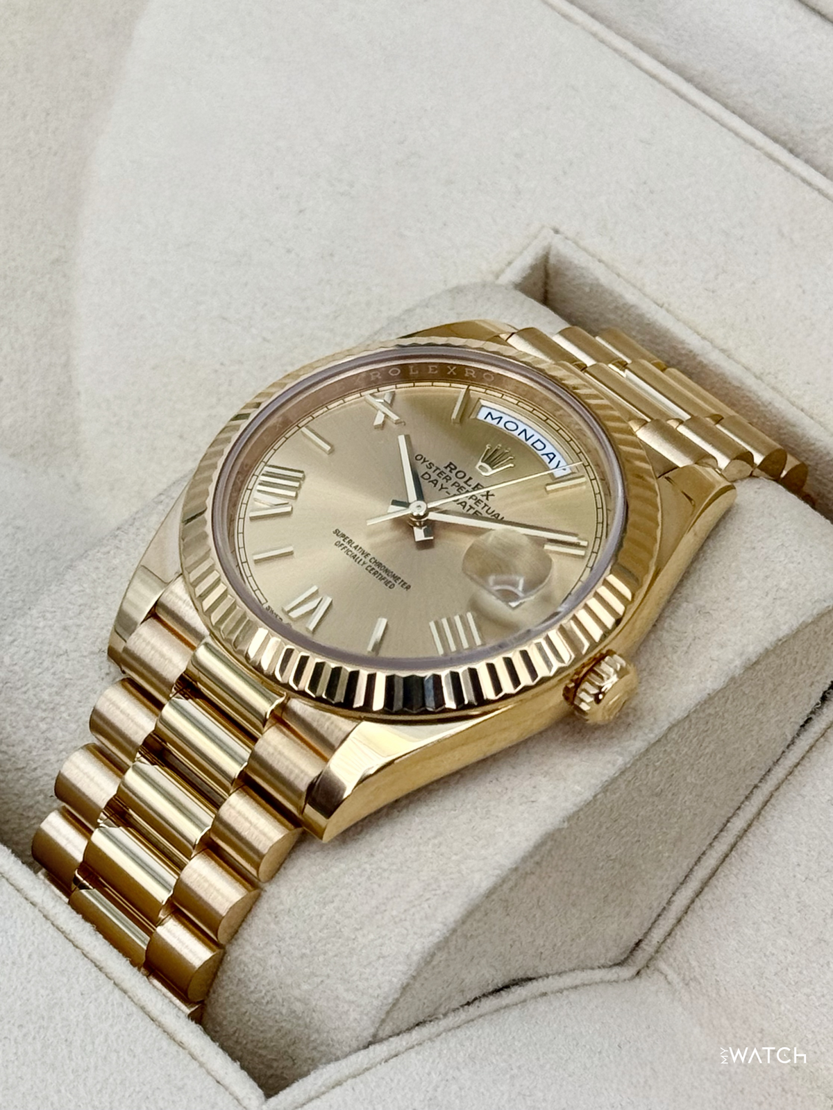 2018 Rolex Day-Date 40mm 228238 Presidential Champagne Dial