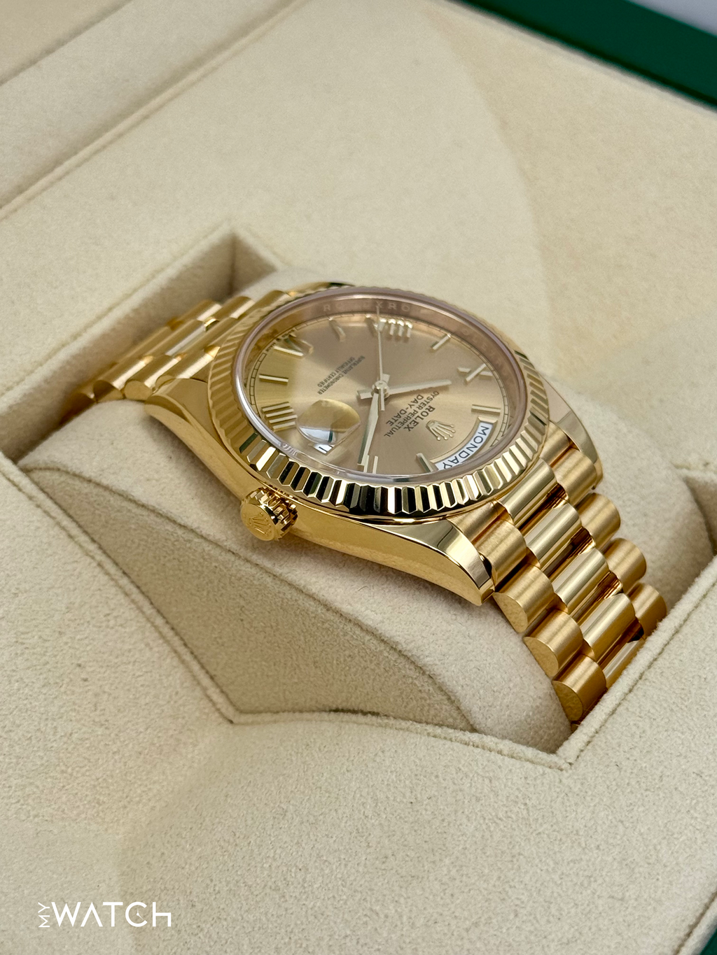 2022 Rolex Day-Date 40mm 228238 Presidential Champagne Dial