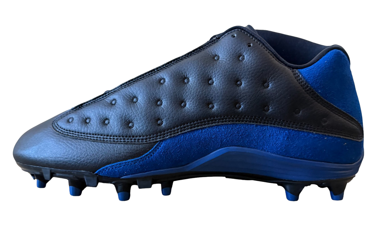 Jordan 13 Low Molded Football Cleats "Black / Blue" FA17 MNJDSP 727 M