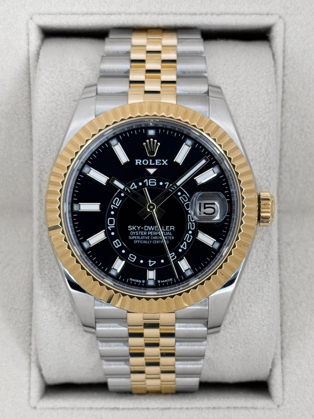 2025 Rolex Sky-Dweller 42mm 336933 Two-Tone Jubilee Black Dial