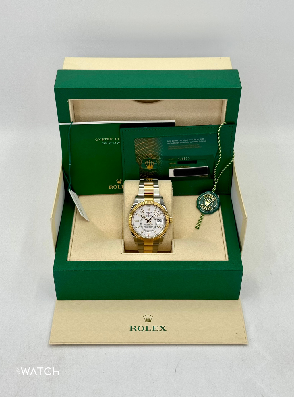 2022 Rolex Sky-Dweller 42mm 326933 Two-Tone Oyster White Dial