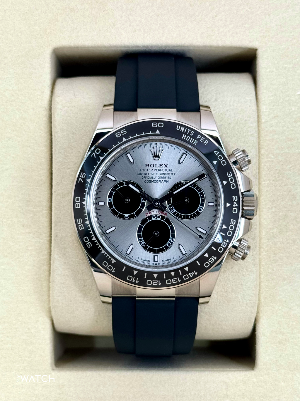 NEW 2026 Rolex Daytona Ghost 126519LN White Gold Oysterflex Silver Dial 40mm