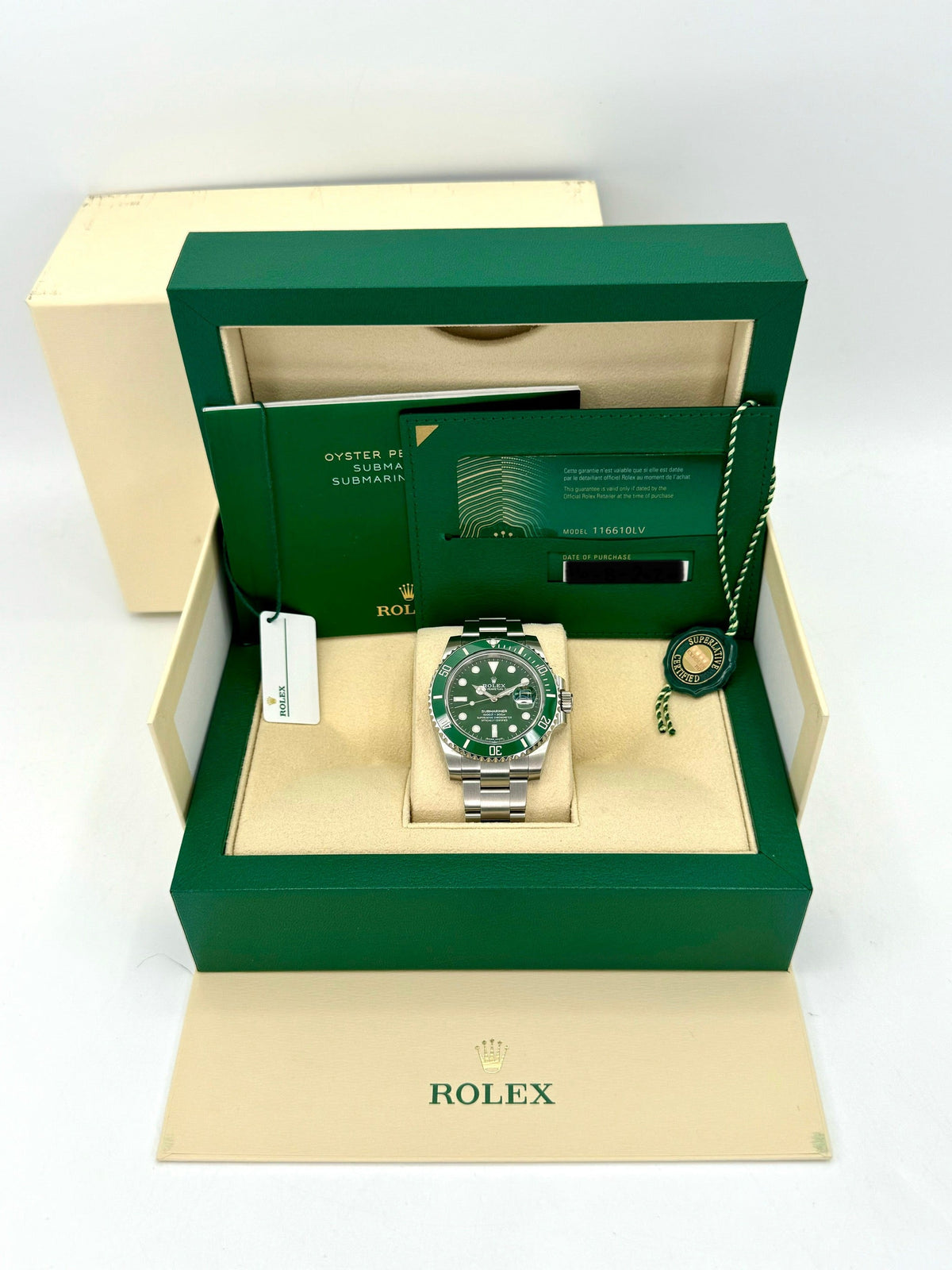 2020 Rolex Submariner "Hulk" 40mm 116610LV Green Dial