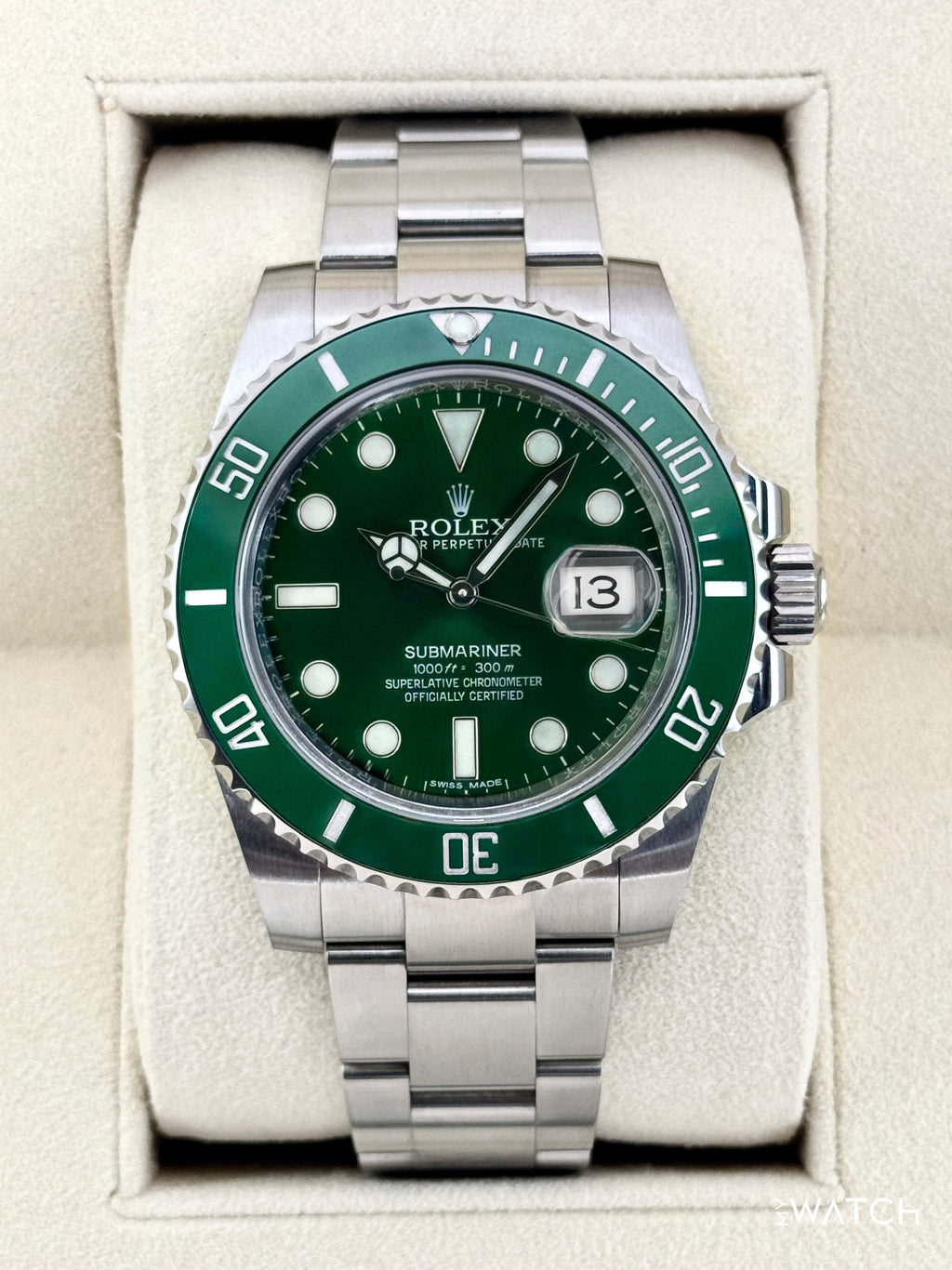 2016 Rolex Submariner “Hulk” 40mm 116610LV Green Dial
