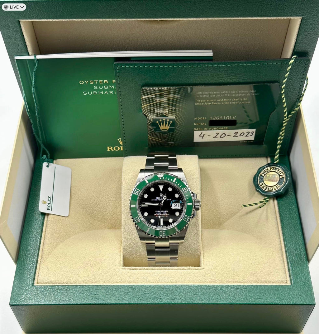 NEW 2023 Rolex Submariner "Starbucks" 41mm 126610LV Black Dial