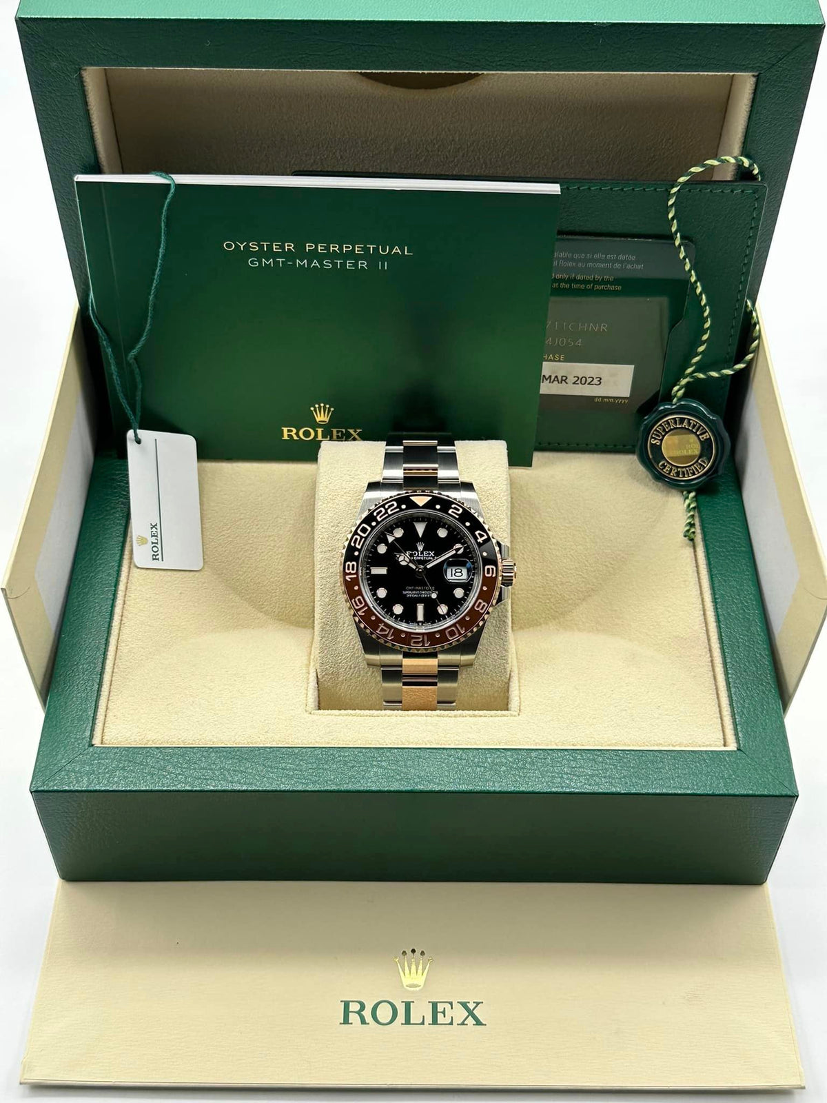 NEW 2023 Rolex GMT-Master II "Rootbeer" 40mm 126711CHNR Two-Tone